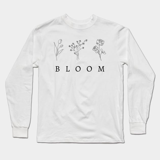 Bloom Floral Long Sleeve T-Shirt by Tip Top Tee's